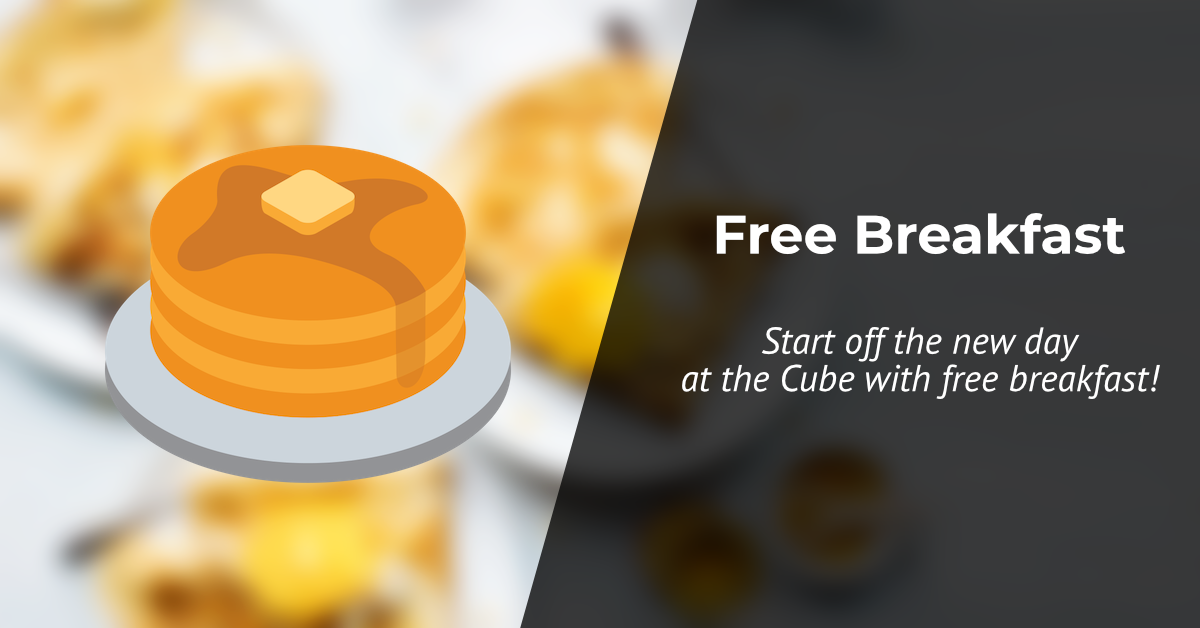 Banner with Free Breakfast text