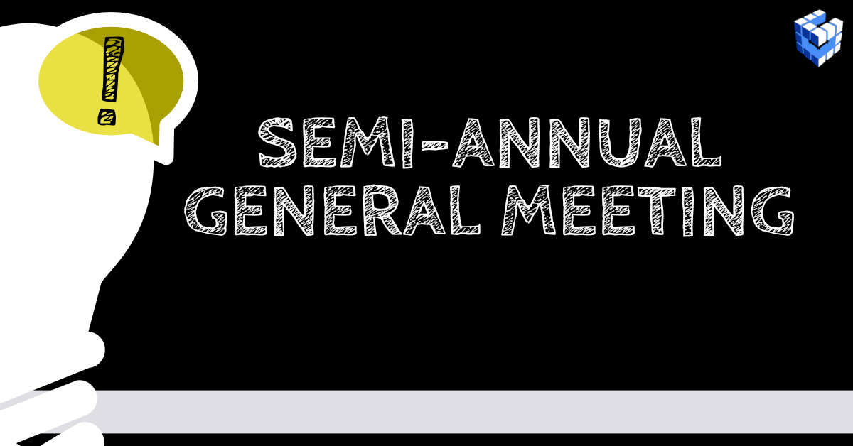 Banner with Semi Annual General Meeting text